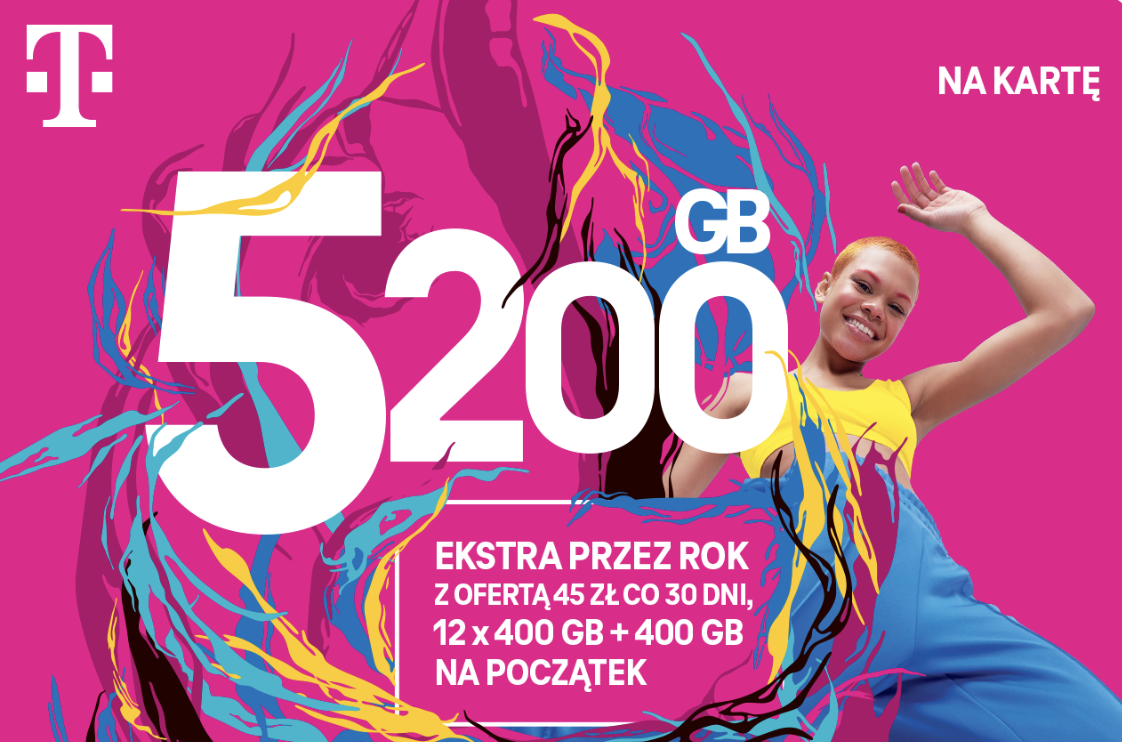 5200 GB ekstra przez rok dla klientów T-Mobile na kartę