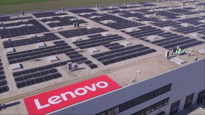 Lenovo zwiększa zaangażowanie na rzecz zrównoważonego rozwoju w europejskim zakładzie produkcyjnym dzięki zwiększonej mocy paneli słonecznych