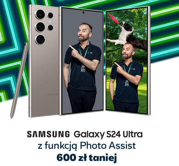 Samsung Galaxy S24 Ultra 600 złotych taniej, a do tego dodatkowe 500 GB internetu w Plusie