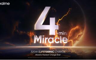 Przełomowe innowacje od realme – „4-minutowy cud” dzięki najszybszemu ładowaniu 320 W SUPERSONIC