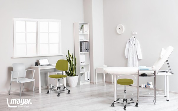 Mayer taboret medyczny z tkaniną Silvertex