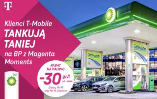 Rusz w drogę z T-Mobile podczas Mega Weekendów na stacjach bp i oszczędzaj
