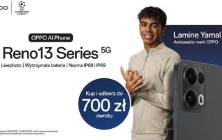 Kup smartfon z serii OPPO Reno13 5G i odbierz czek BLIK do 700 zł