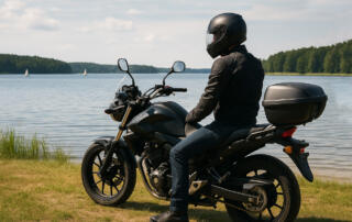 Warmia i Mazury okiem motocyklisty i kamer motocyklowych Mio