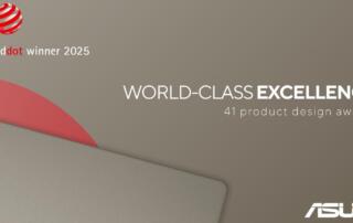 ASUS zdobywa 41 nagród Red Dot 2025 – potwierdzona klasa światowego designu