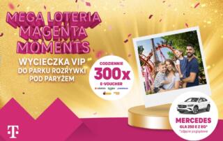 Mega Loteria w T-Mobile trwa! Każdego dnia czekają wyjątkowe nagrody, a dla zwycięzcy I etapu - rodzinny wyjazd do parku rozrywki pod Paryżem