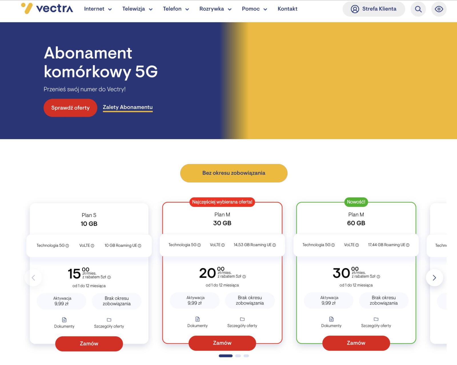 Vectra ogłasza wakacyjną promocję na abonament komórkowy – taniej i więcej gigabajtów