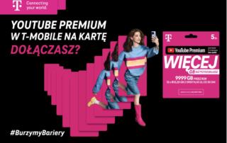 Oglądaj filmy i słuchaj muzyki bez ograniczeń w YouTube Premium od T-Mobile na kartę!