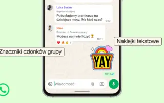 Nowa jakość czatów grupowych dzięki odświeżonym znacznikom członków, naklejkom tekstowym i nie tylko
