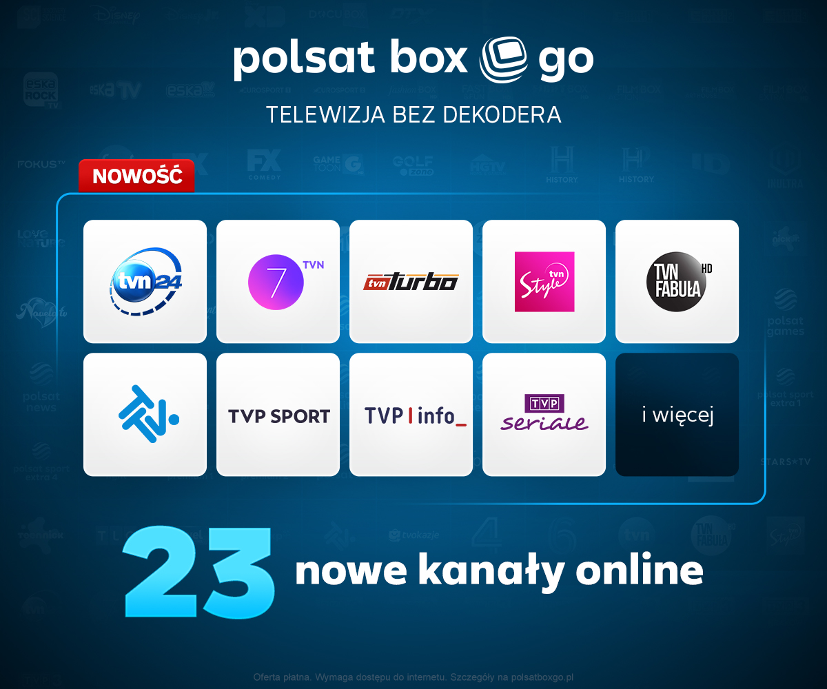 Telewizja bez dekodera: blisko 200 kanałów online w Polsat Box Go