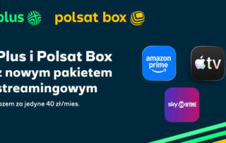 Klienci Plusa i Polsat Box jako jedyni na rynku mają dostępne do 5 spośród najważniejszych serwisów streamingowych na świecie – do dotychczas oferowanych Disney+, HBO Max i SkyShowtime właśnie dołączyły Amazon Prime oraz Apple TV. Plus i Polsat Box stają się w ten sposób wyjątkowym i największym agregatorem globalnych serwisów streamingowych na polskim rynku w tak atrakcyjnej cenie.
