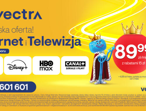 Vectra startuje z „Królewską ofertą” – Internet, telewizja i streaming od 89,99 zł miesięcznie