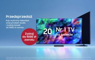Nawet do 5000 zł zwrotu na konto w przedsprzedaży telewizorów Samsung z 2026 roku razem z wybranym soundbarem lub głośnikiem