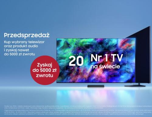 Nawet do 5000 zł zwrotu na konto w przedsprzedaży telewizorów Samsung z 2026 roku razem z wybranym soundbarem lub głośnikiem