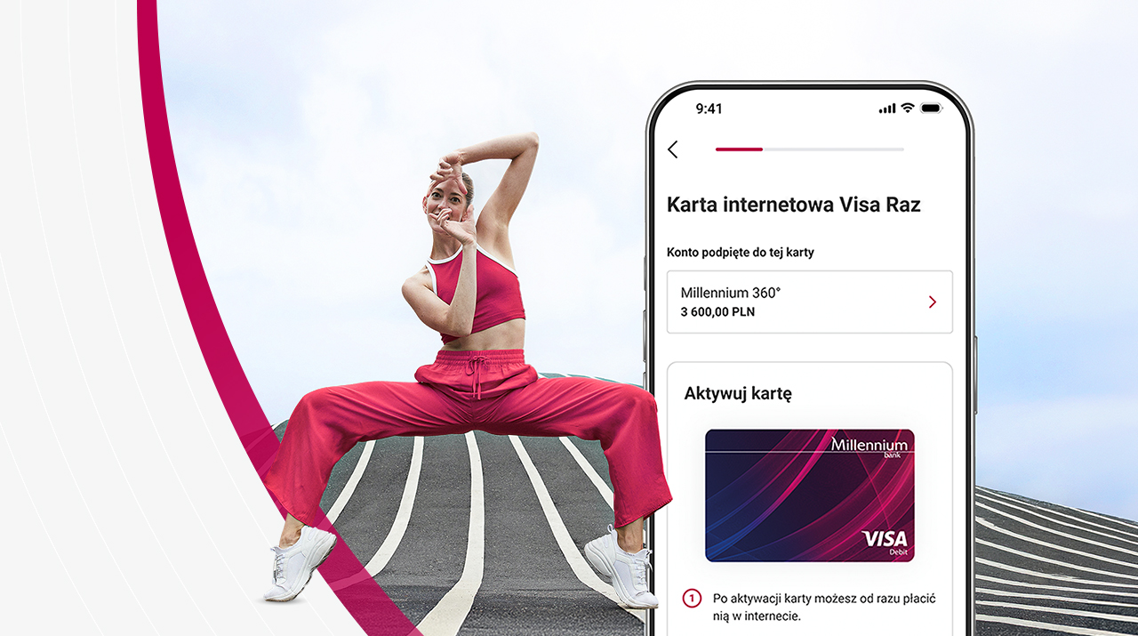 Bank Millennium wprowadza internetową kartę Visa Raz – nowy standard bezpieczeństwa płatności online