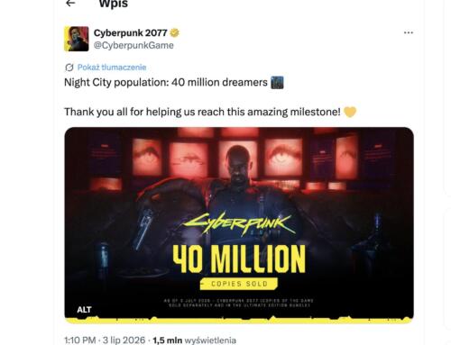 Cyberpunk 2077 przebił 40 mln sprzedanych kopii. Na podium gier wszech czasów